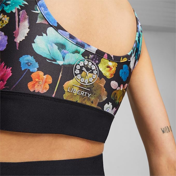 Puma Lds Crew Bra Top X Liberty Multi Black